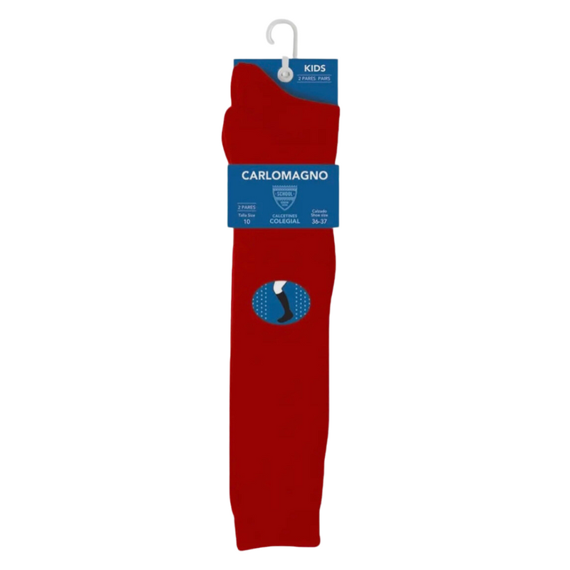 Carlomagno Knee High 2pack Red