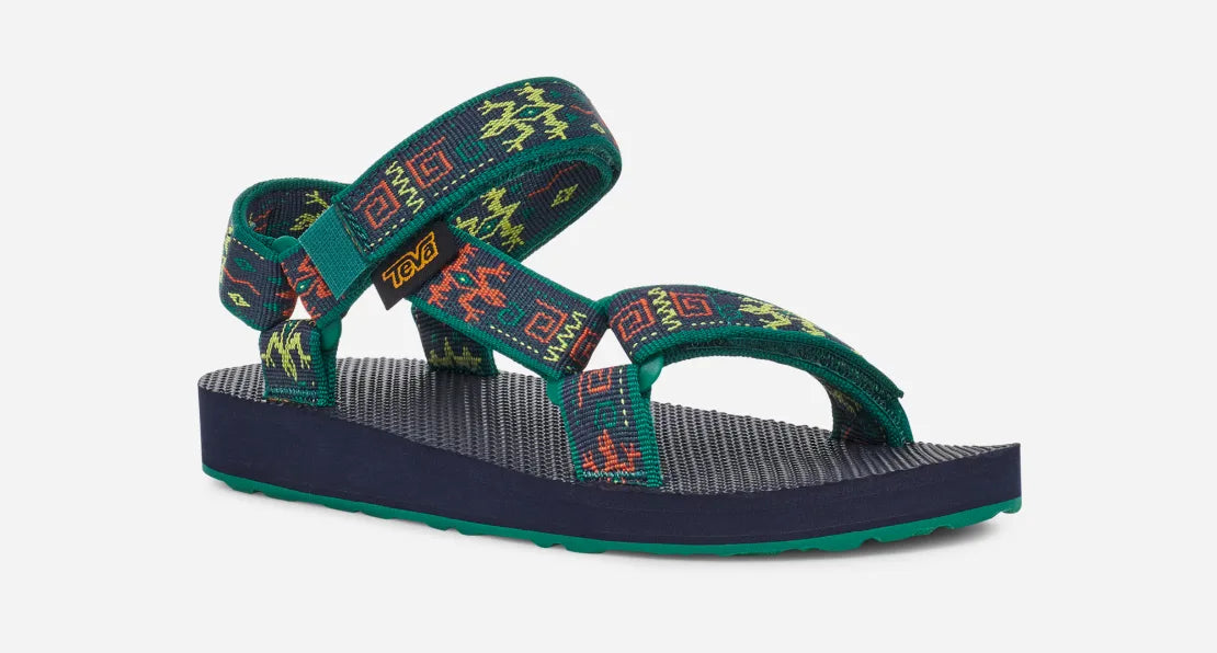 men’s Teva original, universal sandals, Green blue tribal pattern size 9 Teva Original Universal Tie-Dye Sandal - Men main image 2