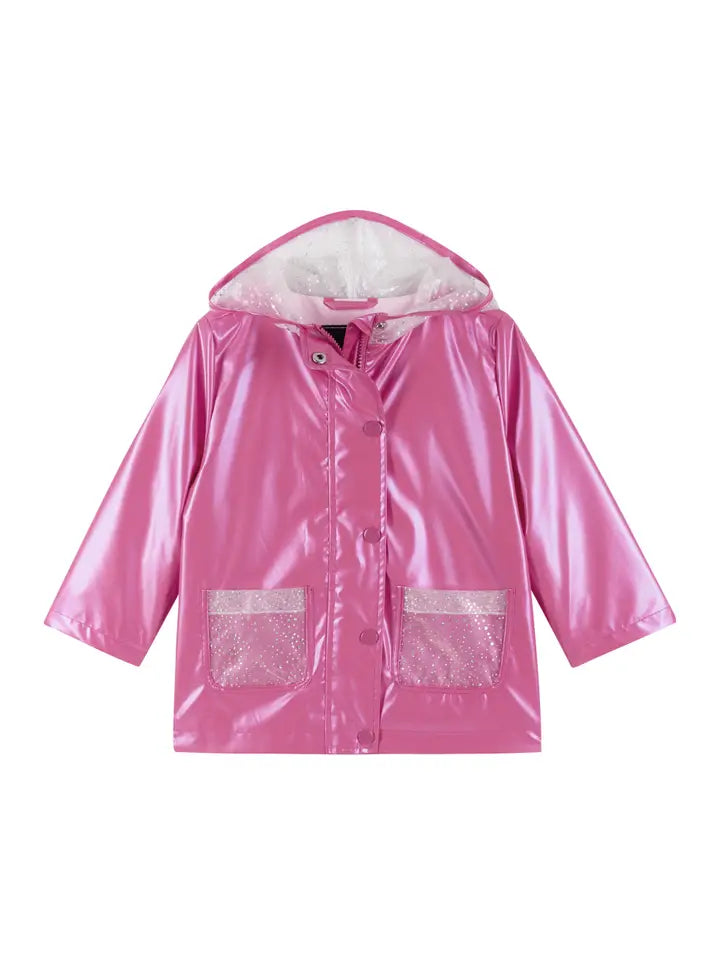 OP Pink Silver Raincoat