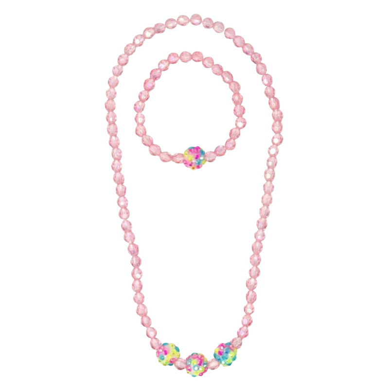 Pink Poppy Bubble Gum Beaded Set