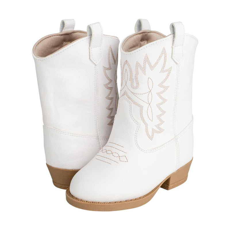 Baby Deer Cowboy Boot White