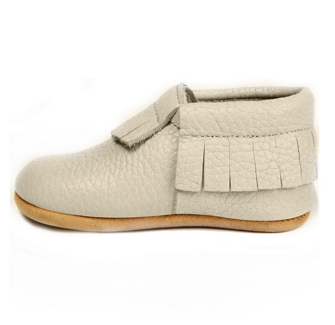 Leather Baby Moccasins Beige