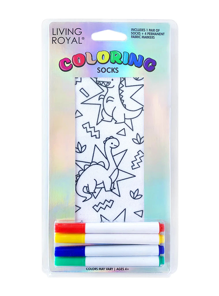 Living Royal Coloring Dino Socks