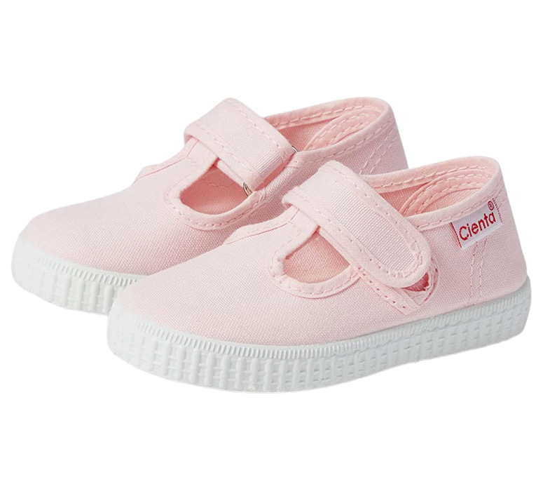 Cienta Velcro T Strap Pink