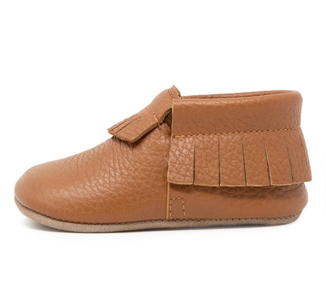 Leather Baby Moccasins Tan